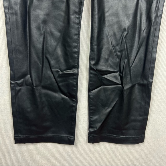 KUT FROM THE KLOTH Reese Ankle Straight NWT Faux Leather Black Pant Jean Size 16 - Picture 4 of 16